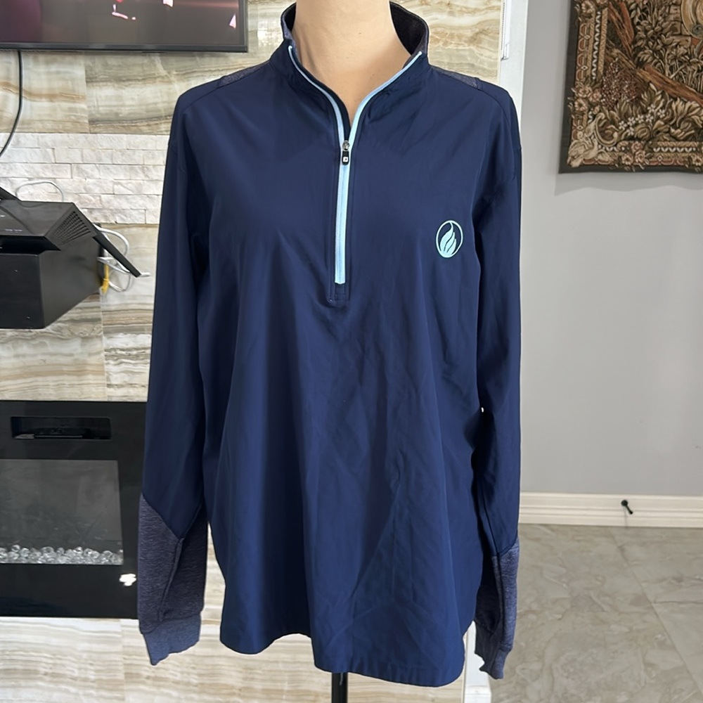 FootJoy Quarter Zip‎ Golf Jacket with Back Zip Hyperflex Pocket. Size M(958)